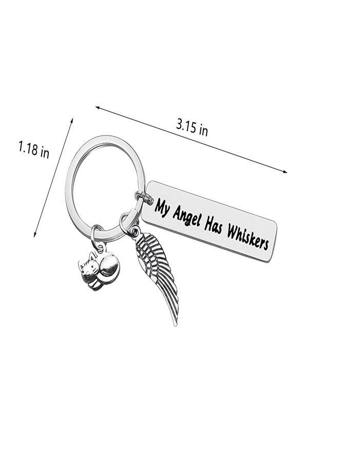 ZGGAZCA Pet Memorial Keychain for Cat Lovers Remembrance Jewelry in Memory of Cats Loss of a Pet Memorials Funerary Items for Cat Owner Sympathy Keepsake Keyring - Image 2